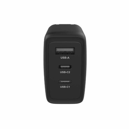 BEWCCS65W3P Wall Charger 3 Port 65W PD 2USB-C & USB-A Black Matt