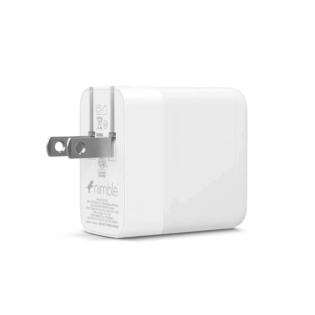 Nimble Power Adapter Power Delivery 32W US Plug White