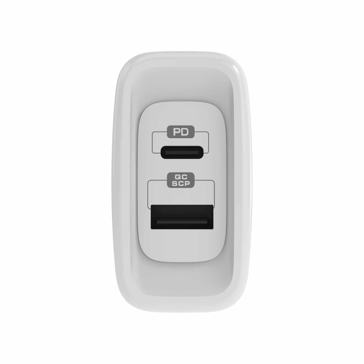 Blu Element Wall Charger Dual USB-C 45W PD and USB-A White