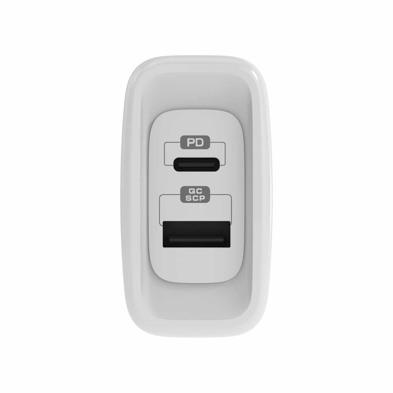 Blu Element Wall Charger Dual USB-C 45W PD and USB-A White