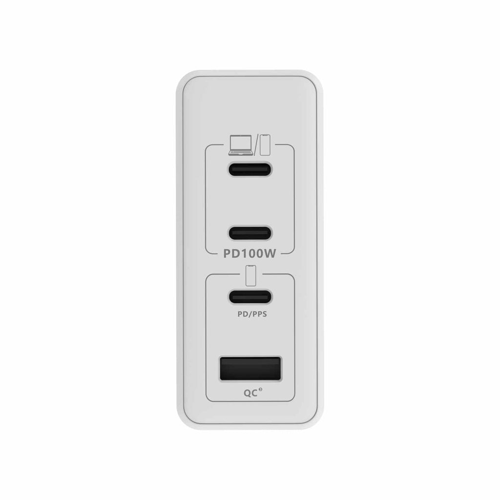 Blu Element Wall Charger Multi Port GaN 100W PD & QC3 Black