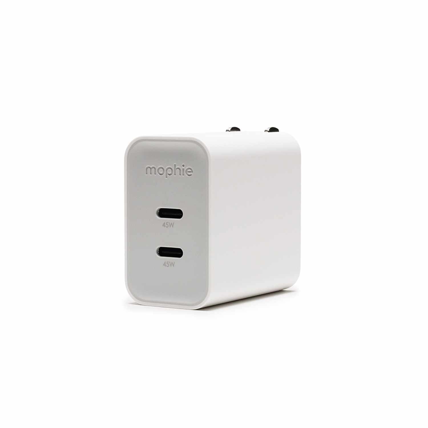 mophie Wall Charger 45W PD 2-Port USB-C White