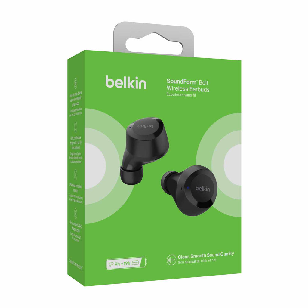 Belkin SoundForm Bolt True Wireless Earbuds Black