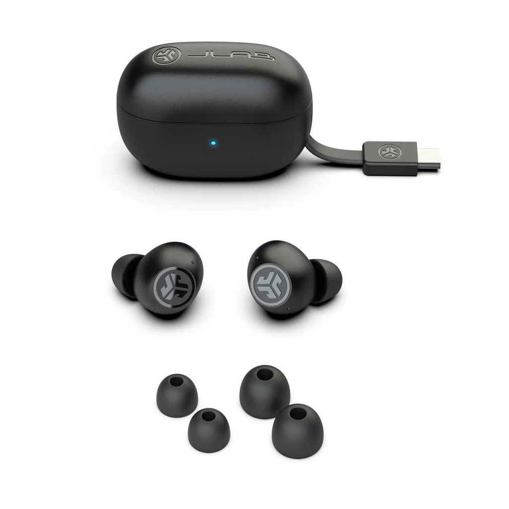 JLab Go Pop True Wireless Earbuds with Active Noise Cancellation Black