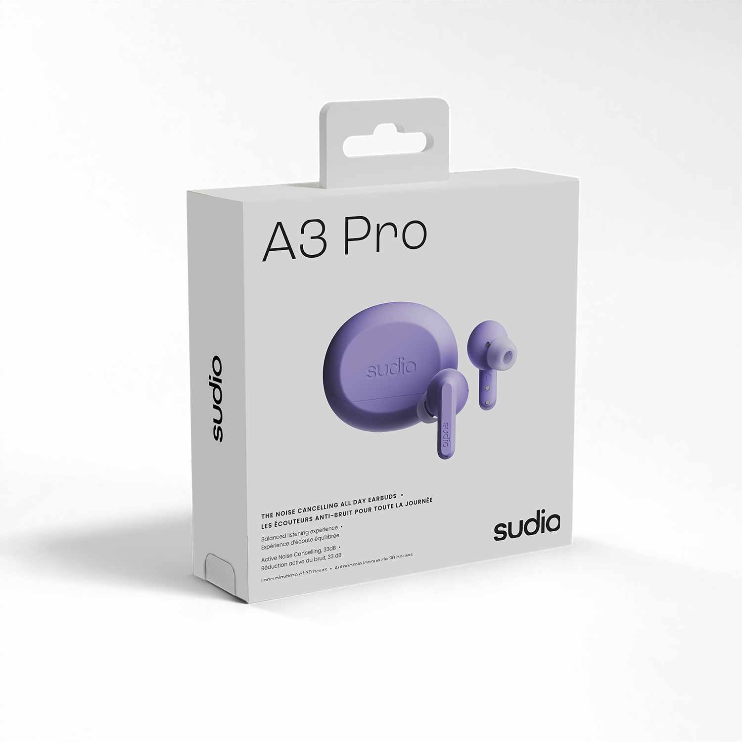 Sudio A3 Pro ANC Wireless Earbuds Purple