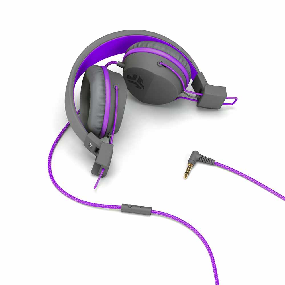 JLab JBuddies Studio Over Ear Folding Kids Headphones Purple/Gray - GekkoTech