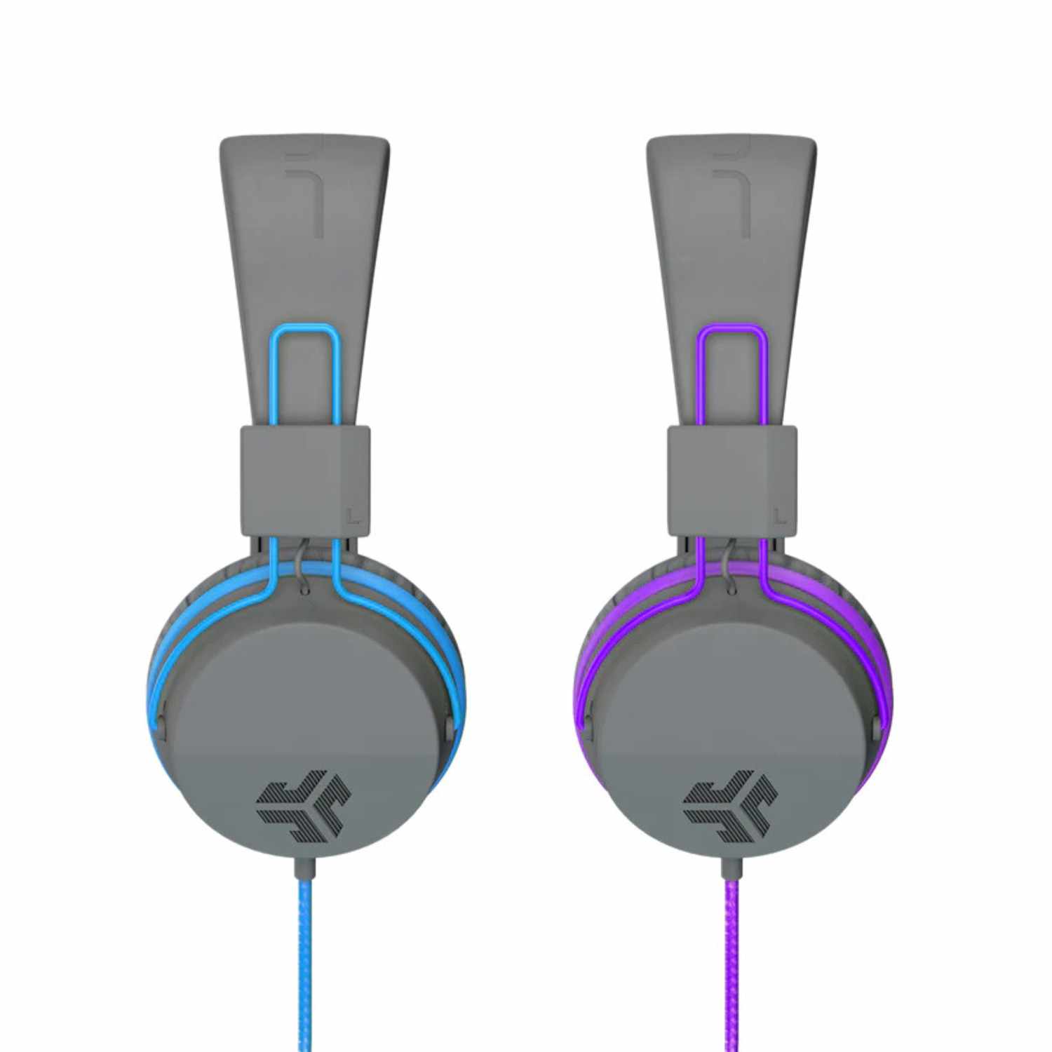 JLab JBuddies Studio Over Ear Folding Kids Headphones Purple/Gray - GekkoTech