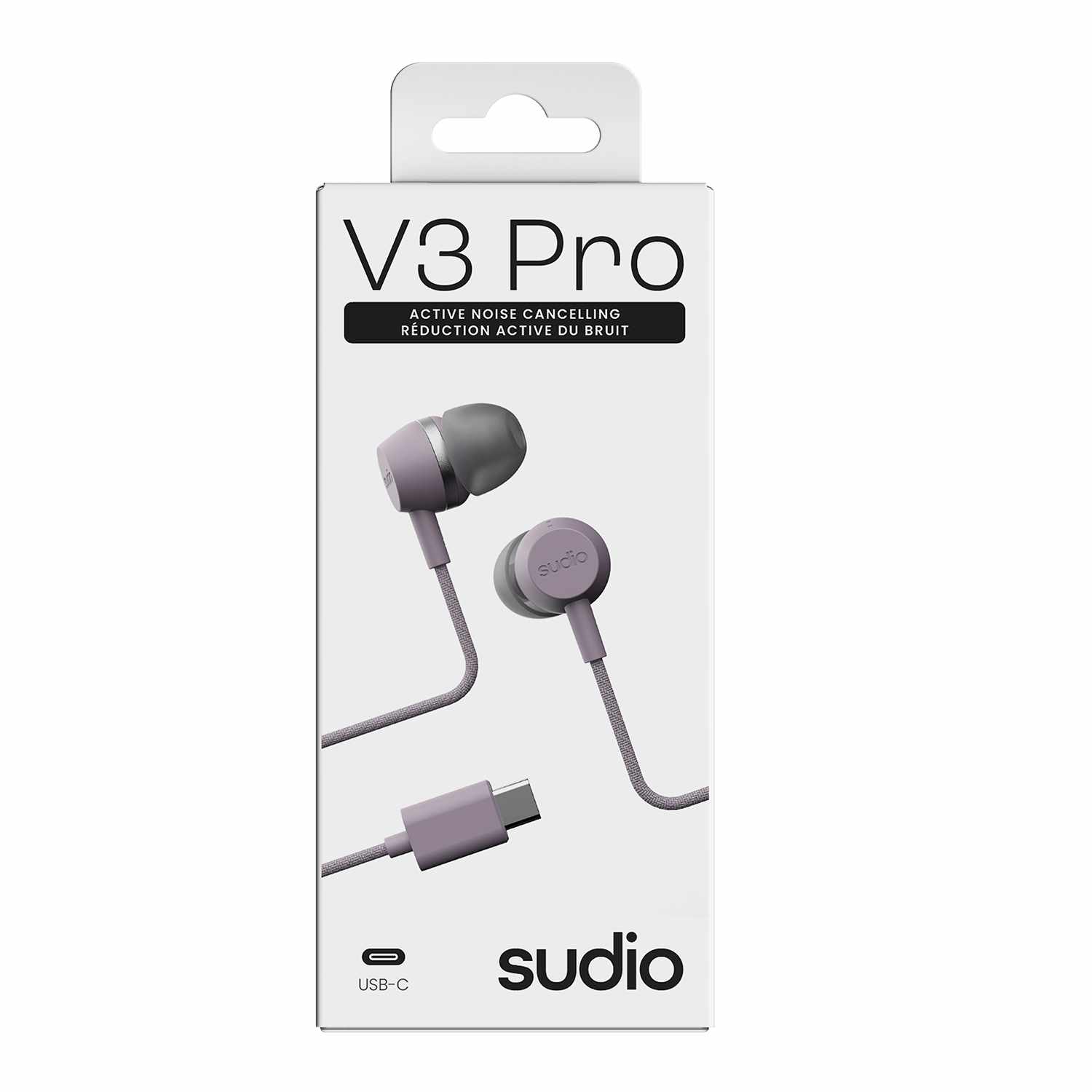 Sudio V3 Pro ANC Wired Type-C Headphones Purple
