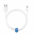 Blu Element Braided Charge/Sync Lightning to USB-A Cable 4ft White - GekkoTech