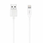 Blu Element Braided Charge/Sync Lightning to USB-A Cable 4ft White - GekkoTech