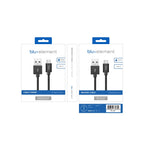 Blu Element Braided Charge/Sync USB-C to USB-A Cable 4ft Black - GekkoTech