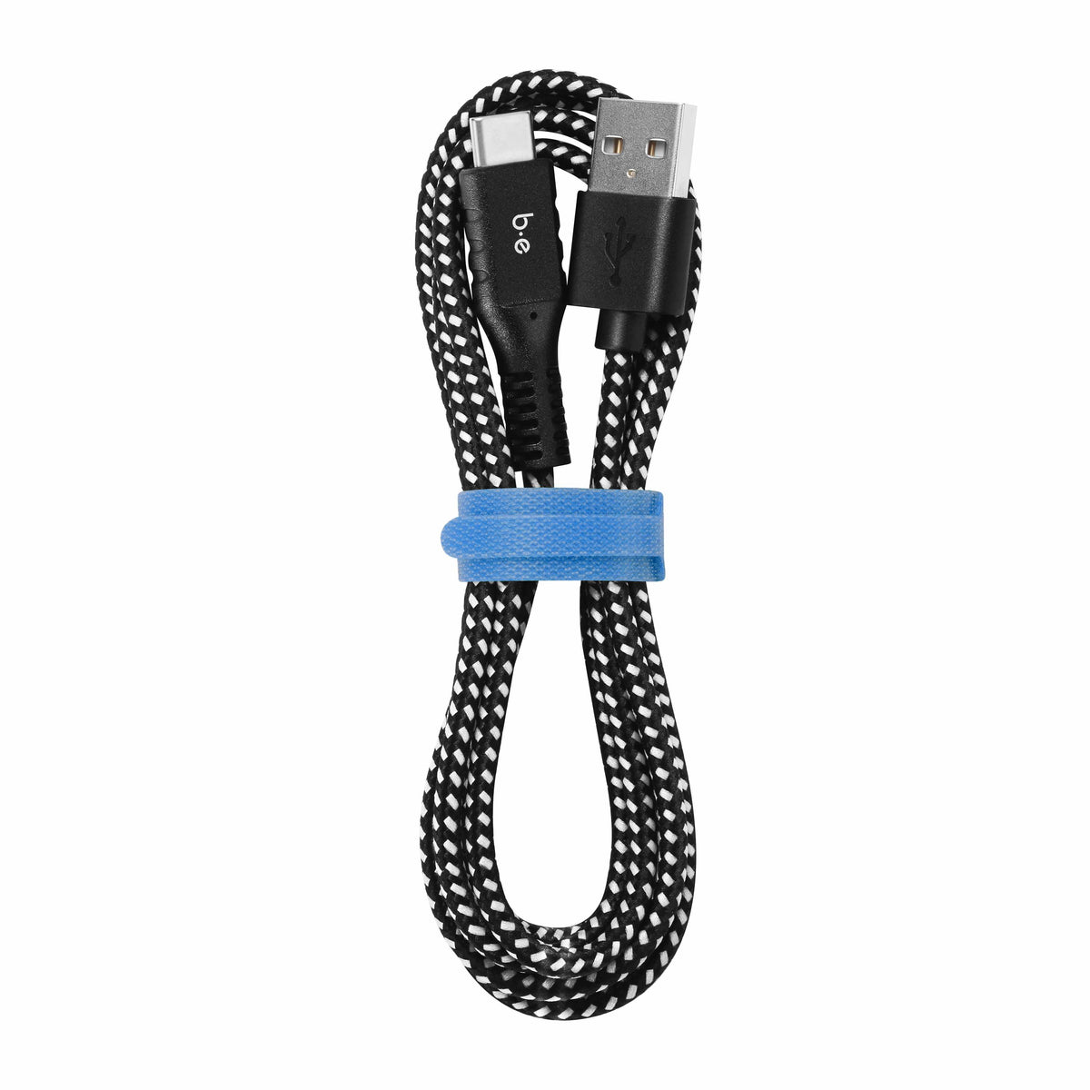 Blu Element Braided Charge/Sync USB-C to USB-A Cable 4ftZebra - GekkoTech
