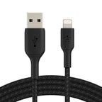 Belkin Charge/Sync BOOST↑CHARGE™ Braided Lightning to USB-A Cable 4ft Black Charge/Sync