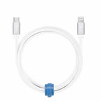 Blu Element Braided Charge/Sync USB-C to Lightning Cable 4ft White - GekkoTech