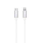Blu Element Braided Charge/Sync USB-C to Lightning Cable 6ft White - GekkoTech