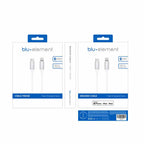 Blu Element Braided Charge/Sync USB-C to Lightning Cable 6ft White - GekkoTech