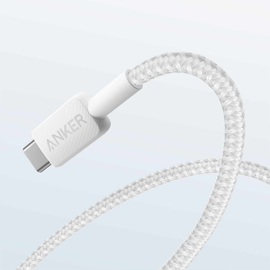 Anker USB-A to USB-C 6ft Braided Cable White