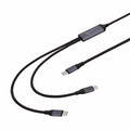 Helix/Retrak 100W 2-in-1 USB C to Dual USB-C Cable Black