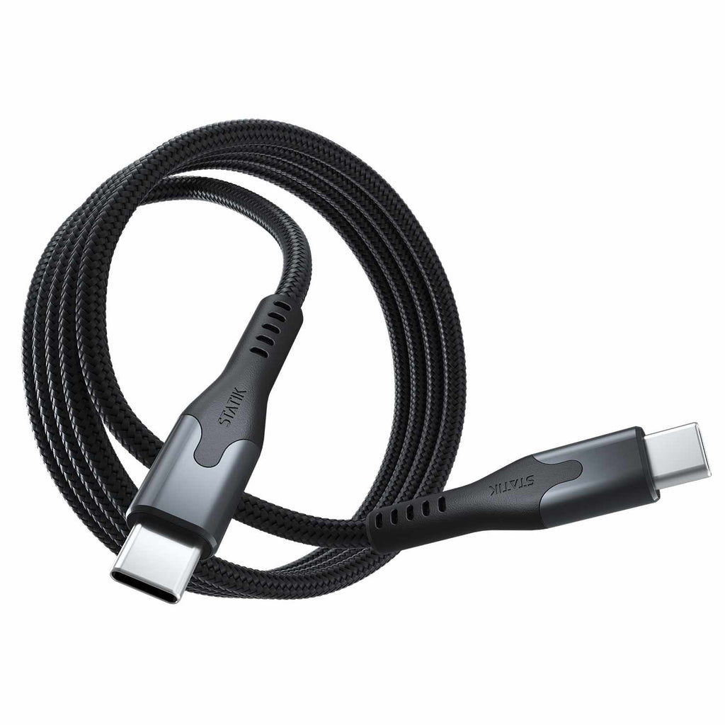 Blu Element SelfCoil Magnetic Cable USB-C to USB-C 4ft 100W Black