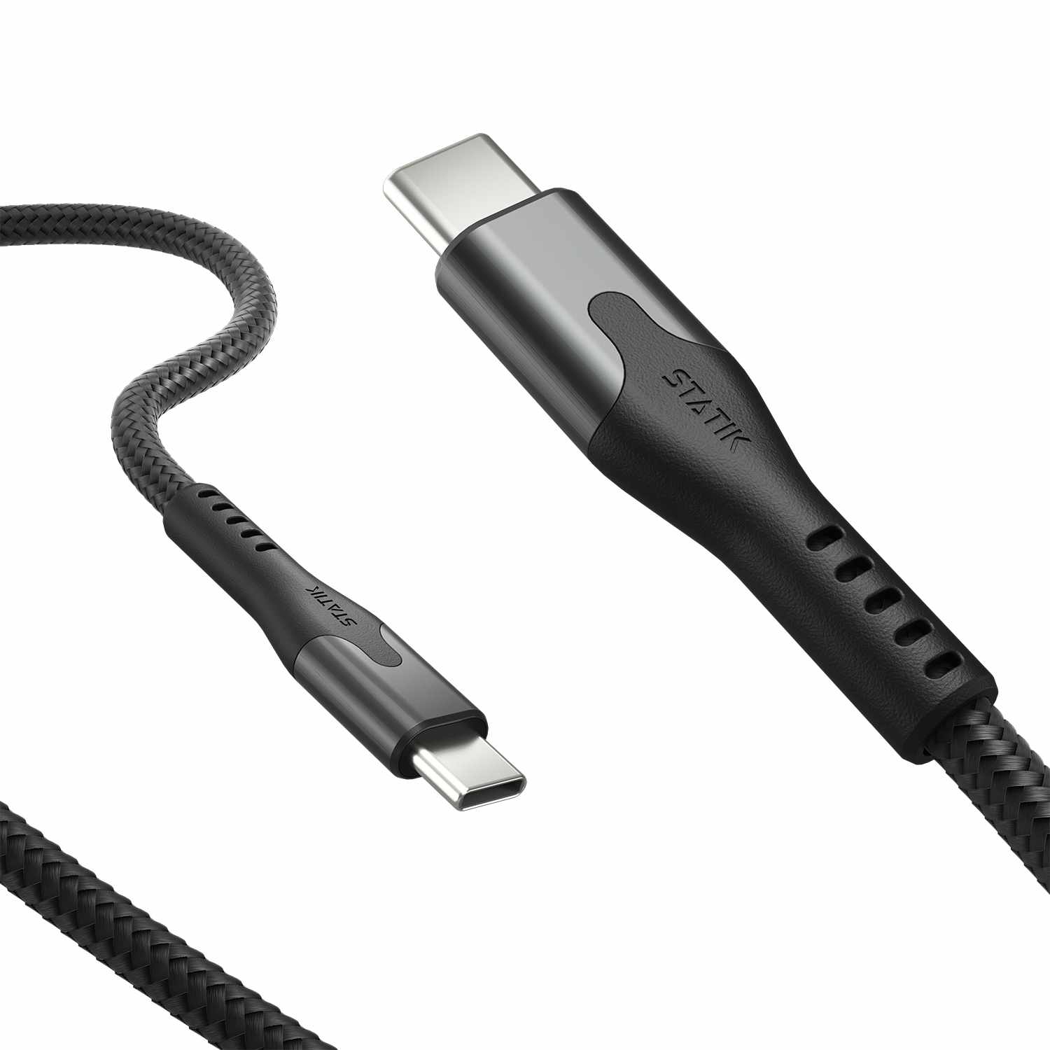 Blu Element SelfCoil Magnetic Cable USB-C to USB-C 6ft 100W Black