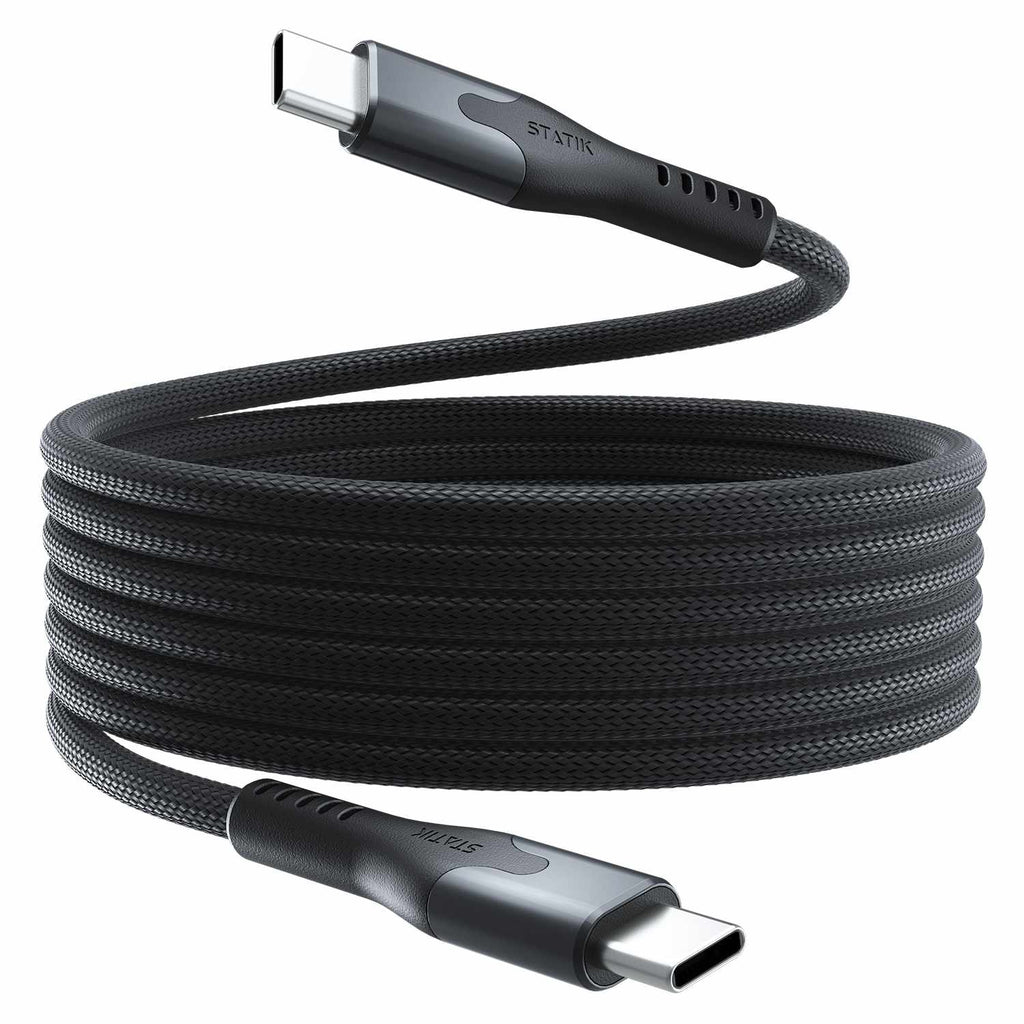 Blu Element SelfCoil Magnetic Cable USB-C to USB-C 6ft 100W Black