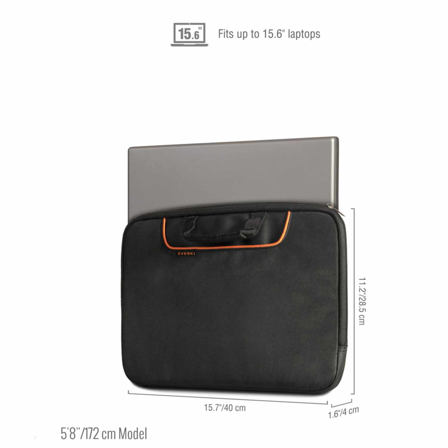 Everki ContemPRO Laptop Sleeve with Memory Foam up to 15.6-Inch Black - GekkoTech