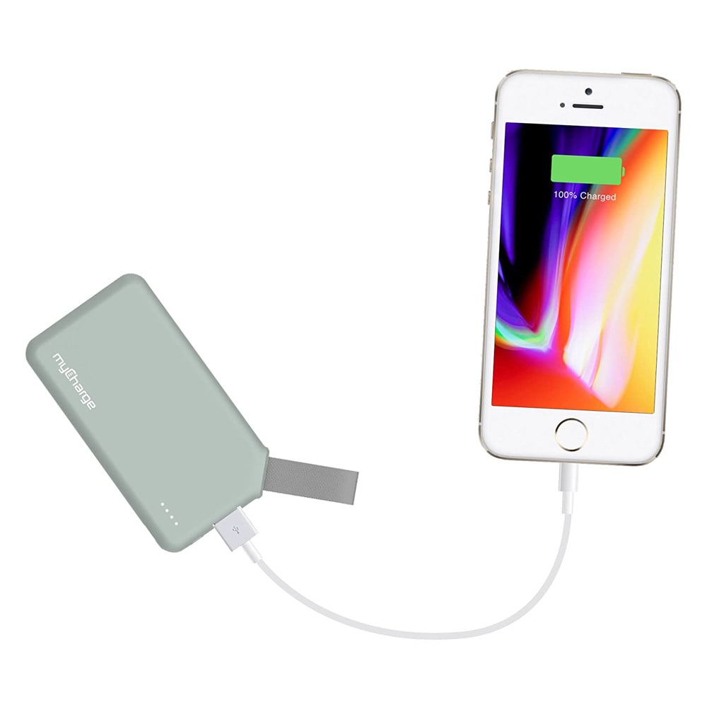 myCharge Go Mini Powerbank with Fabric Loop 2600 mAh Green
