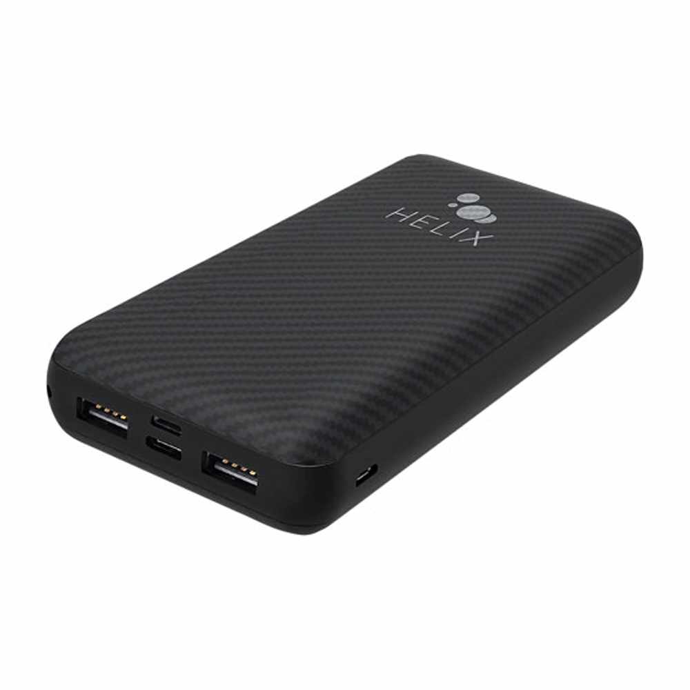 Helix/Retrak TurboVolt+ Power Bank 20000 mAh with USB-A and USB-C Ports Black - GekkoTech