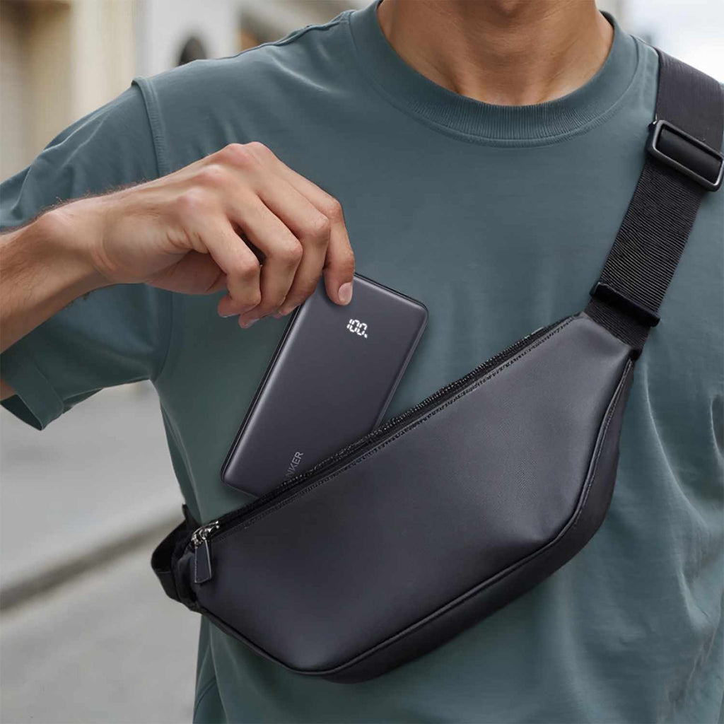 Anker 10K 22.5W Built-In USB-C Cable Zolo Power Bank Black