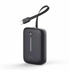 Blu Element PowerFlex 10K mAh 20W PD Power Bank with Built-In USB-C Cable Black