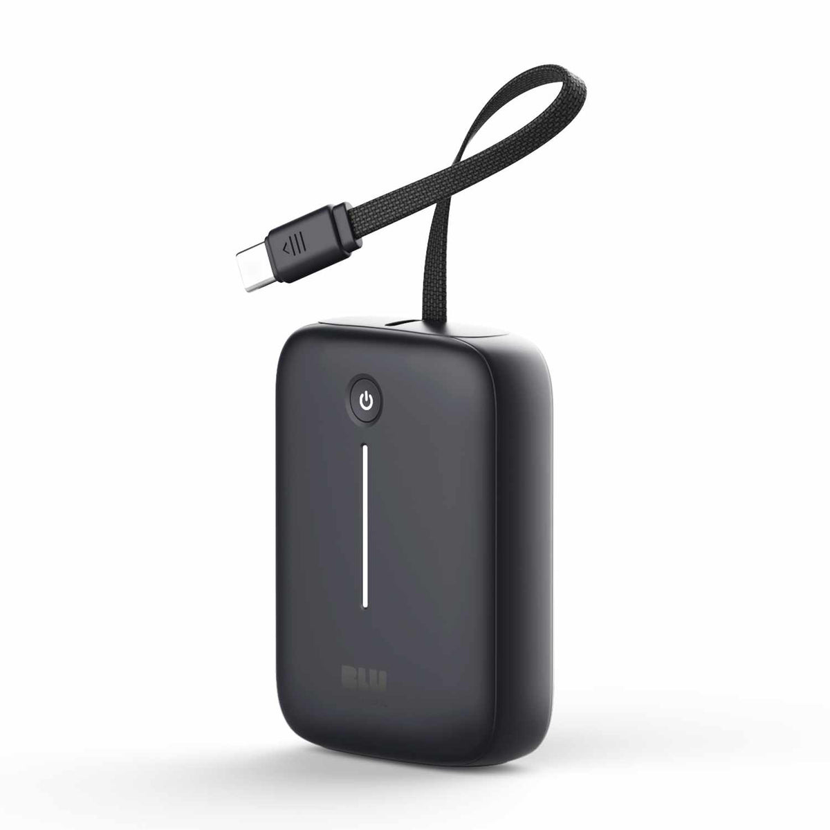 Blu Element PowerFlex 10K mAh 20W PD Power Bank with Built-In USB-C Cable Black