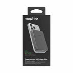 mophie Powerstation Qi2 Wireless Slim Power Bank 10000mAh 15W PD USB-C with USB-C Cable Black