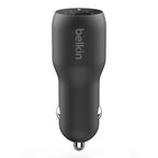 Belkin 37W Dual USB-C/USB-A Power Delivery PPS Car Charger Black