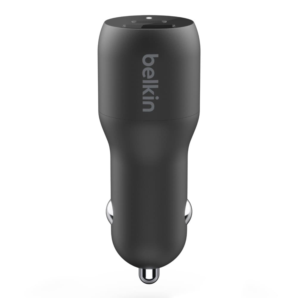 Belkin 37W Dual USB-C/USB-A Power Delivery PPS Car Charger Black