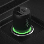 Belkin 37W Dual USB-C/USB-A Power Delivery PPS Car Charger Black