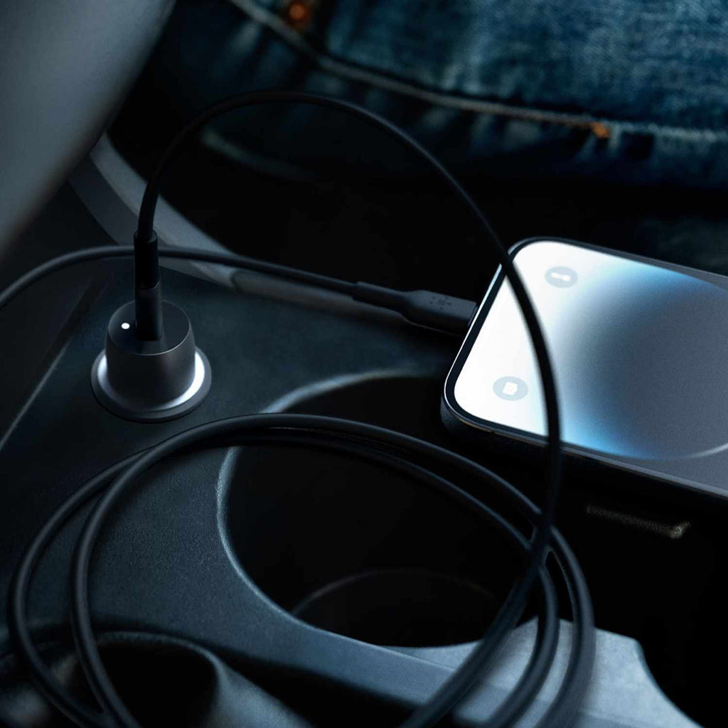 Belkin Boost Charge Car Charger 30W PD/PPS USB-C with USB- C to USB-C Cable Black