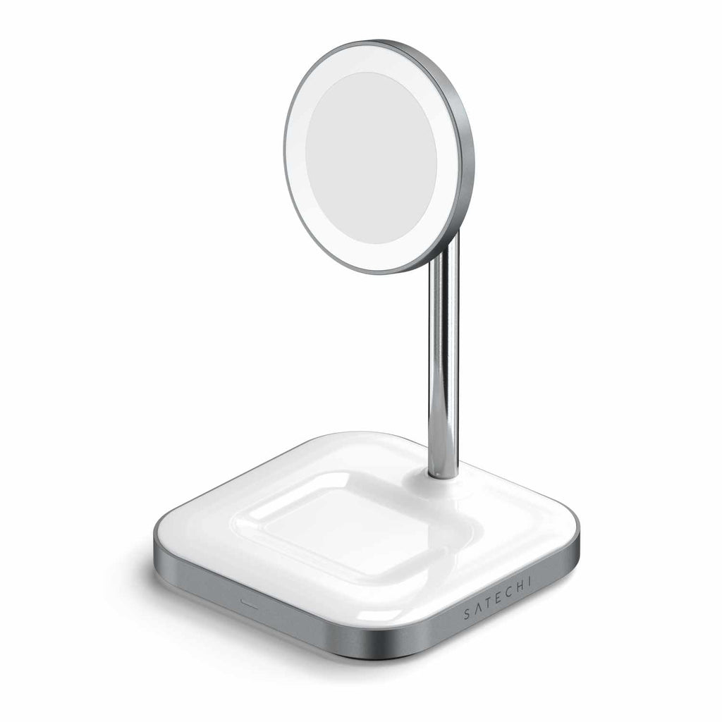 Satechi Qi Aluminum 2-in-1 Magnetic  Wireless Charging Stand Space Gray