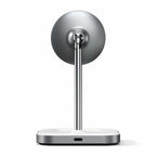 Satechi Qi Aluminum 2-in-1 Magnetic  Wireless Charging Stand Space Gray