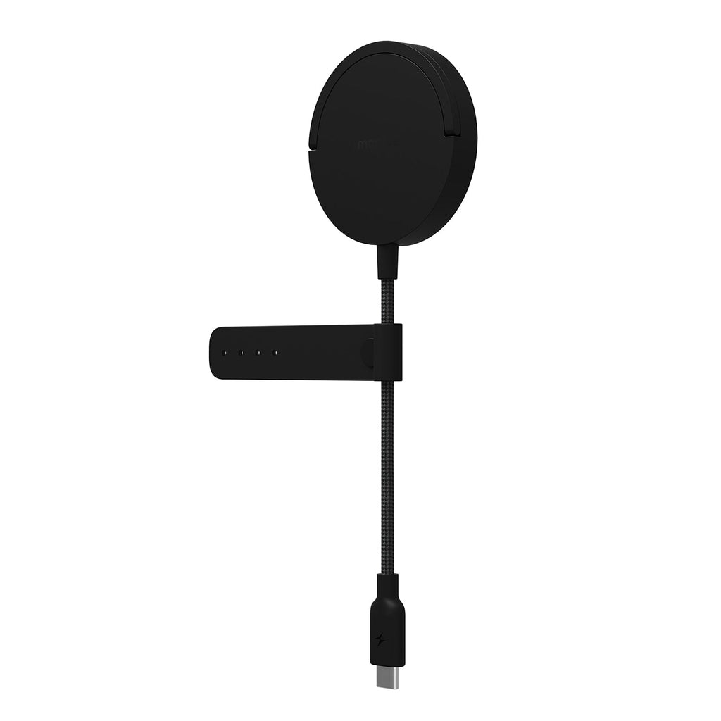 mophie Qi2 Compact Wireless Charger 15W with Built-in Kickstand Black
