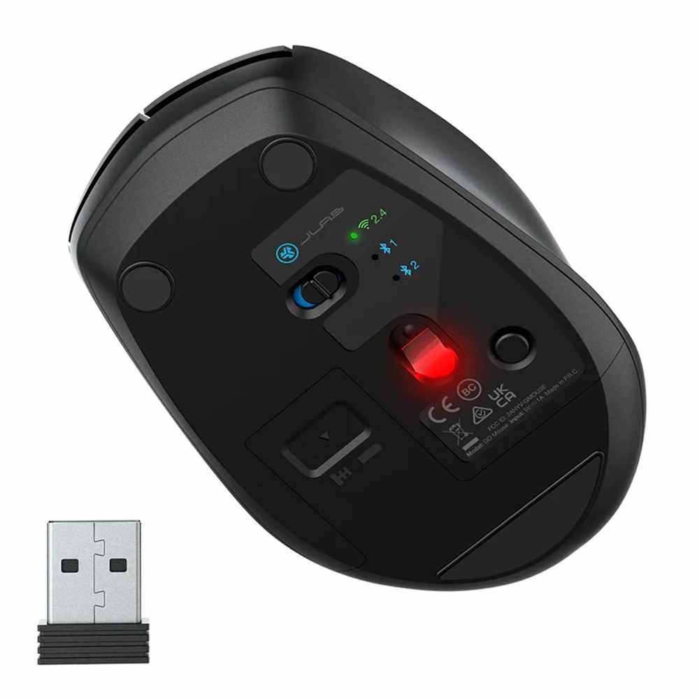 JLab Go Mouse Wireless Black - GekkoTech