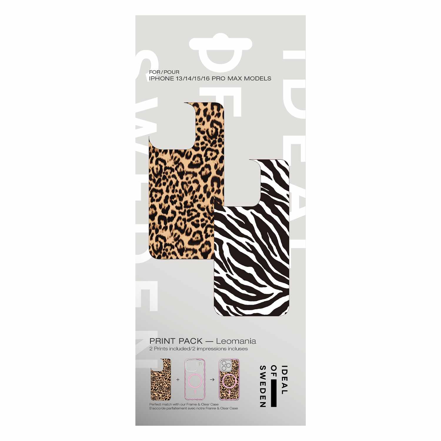 Ideal of Sweden Print Pack Leomania for iPhone 16 Pro Max/15 Pro Max/14 Pro Max/13 Pro Max