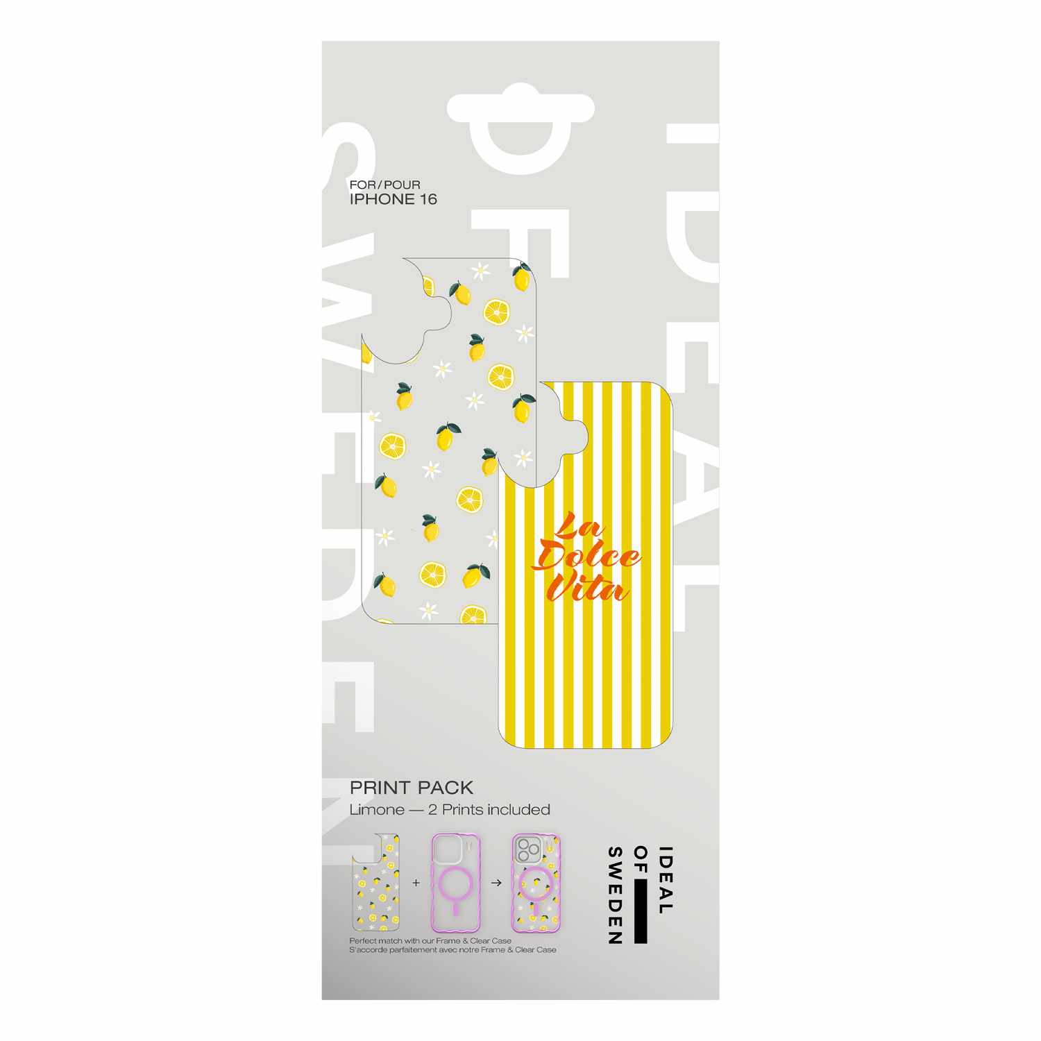 Ideal of Sweden Print Pack Limone for iPhone 17/iPhone 16