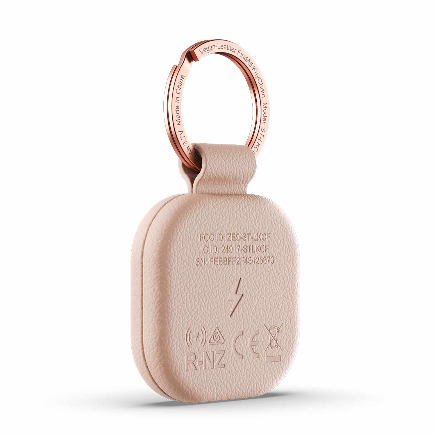 Satechi Vegan-Leather FindAll Keychain Desert Rose