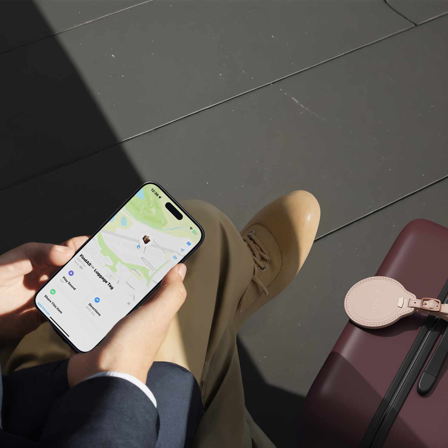 Satechi Vegan-Leather FindAll Luggage Tag Desert Rose