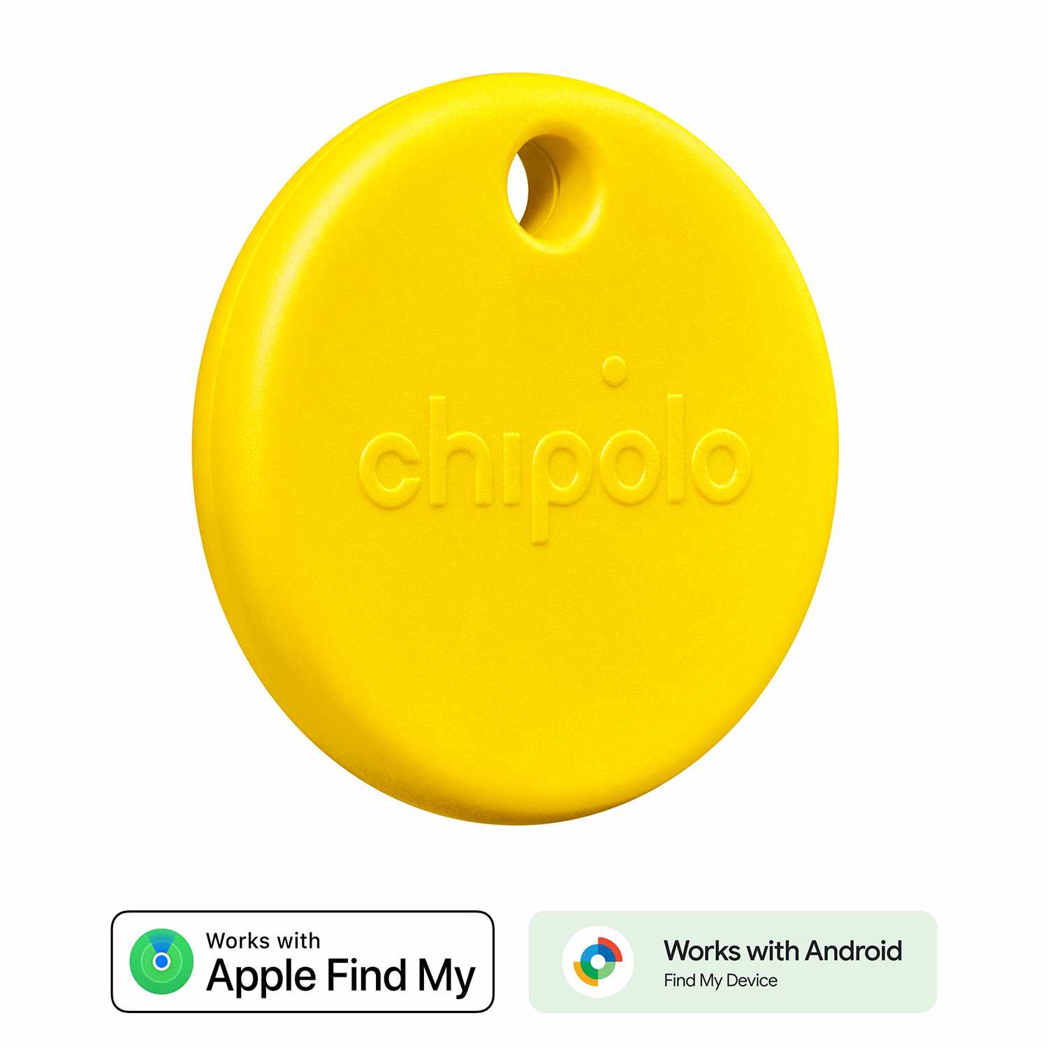 Chipolo POP Tracking Tag (Works with Google’s Find My Device or Apple Find My) Yellow