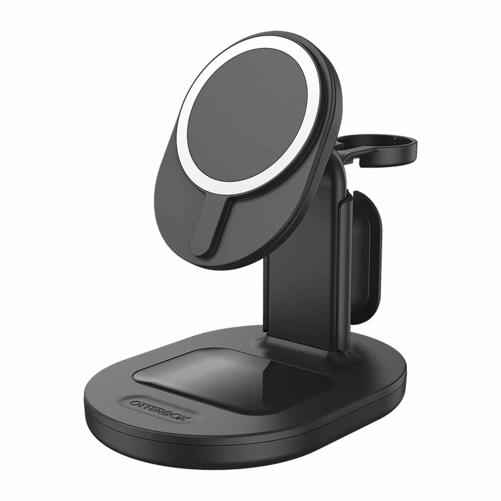 OtterBox 3-in-1 Wireless Charger 7.5W Multidevice Stand for MagSafe Black