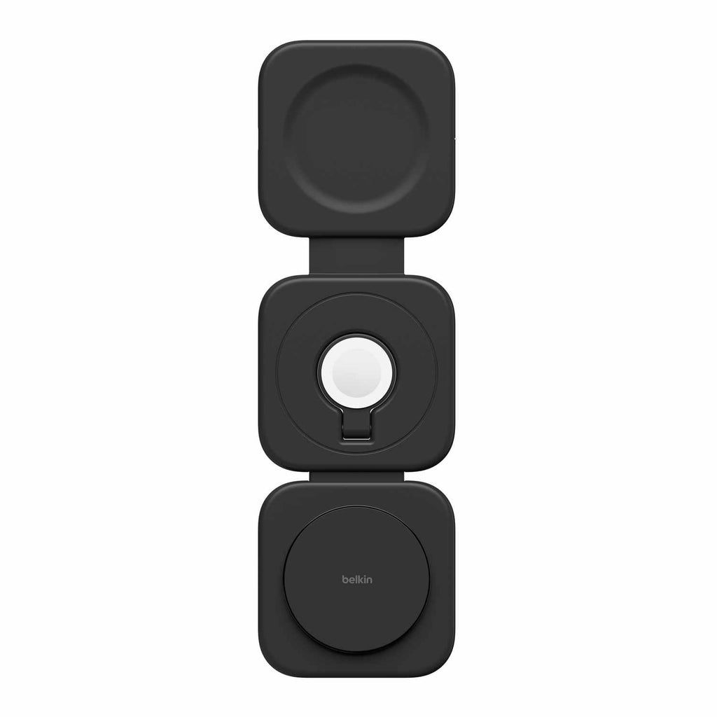 Belkin BoostCharge Pro  Qi2 3-in-1 Travel Wireless Charging Pad 15W Black