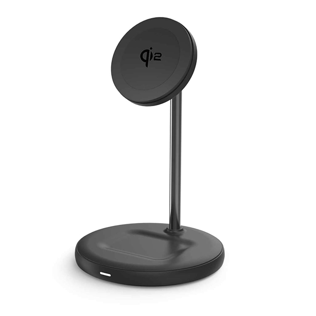 BEWCQi22in1 Qi2 2-in-1 Wireless Charging Stand 15W MagSafe-Compatible Black