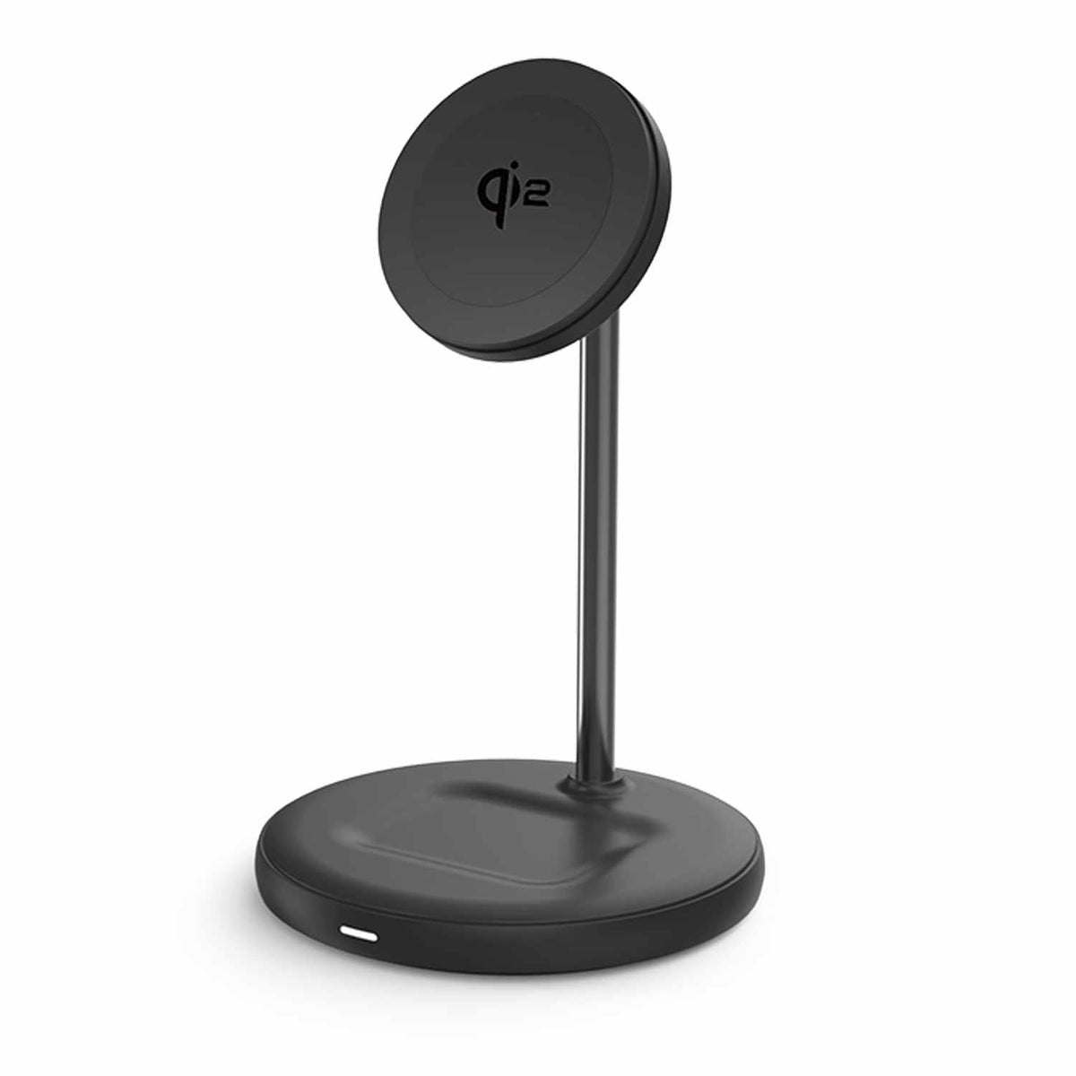 Blu Element Qi2 2-in-1 Wireless Charging Stand 15W MagSafe-Compatible Black