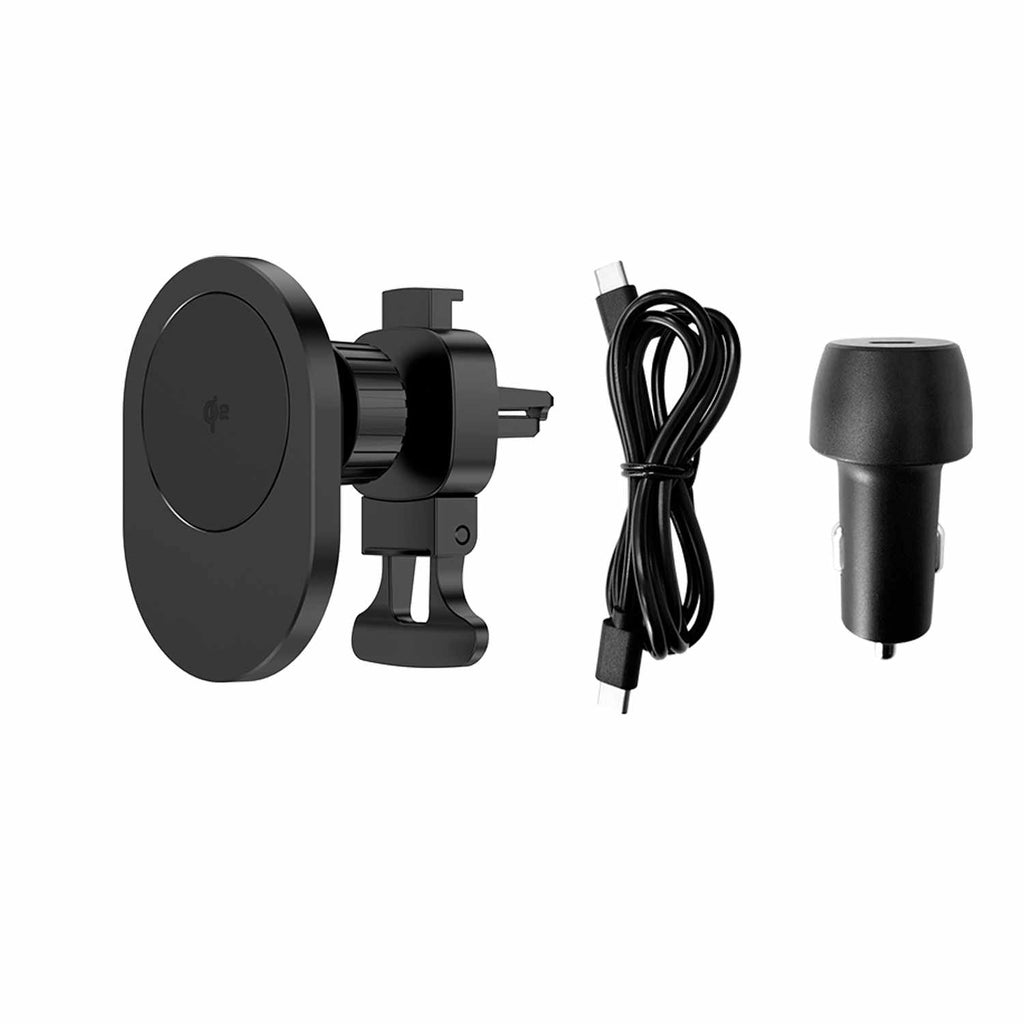 Blu Element Qi2 Wireless Charging Car Mount 15W MagSafe Compatible Black
